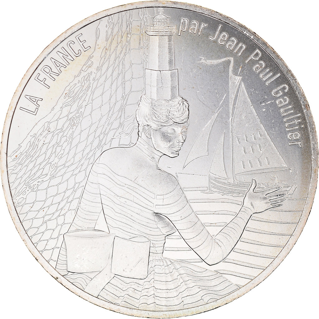 Francia, 10 Euro, Jean Paul Gaultier, 2017, 19, FDC, Plata