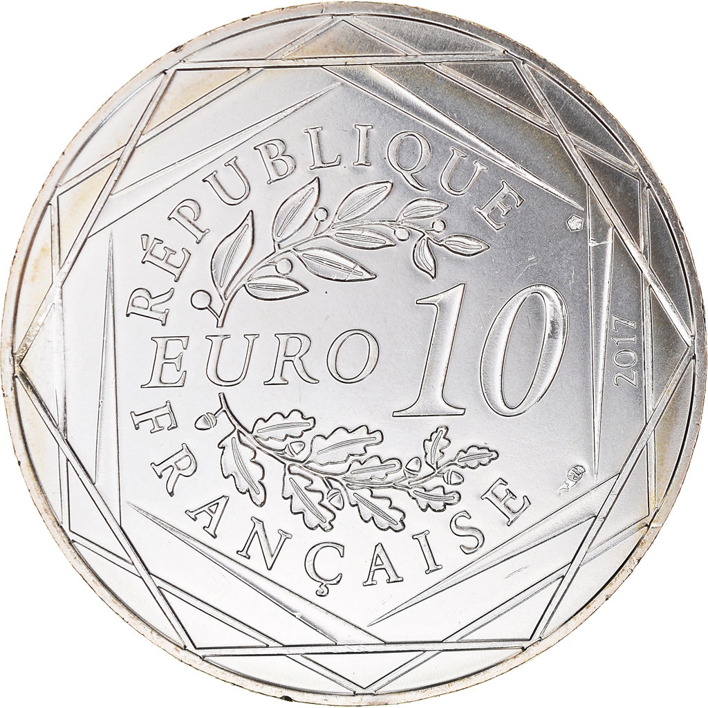 France, 10 Euro, Jean Paul Gaultier, 2017, 17, MS(65-70), Silver