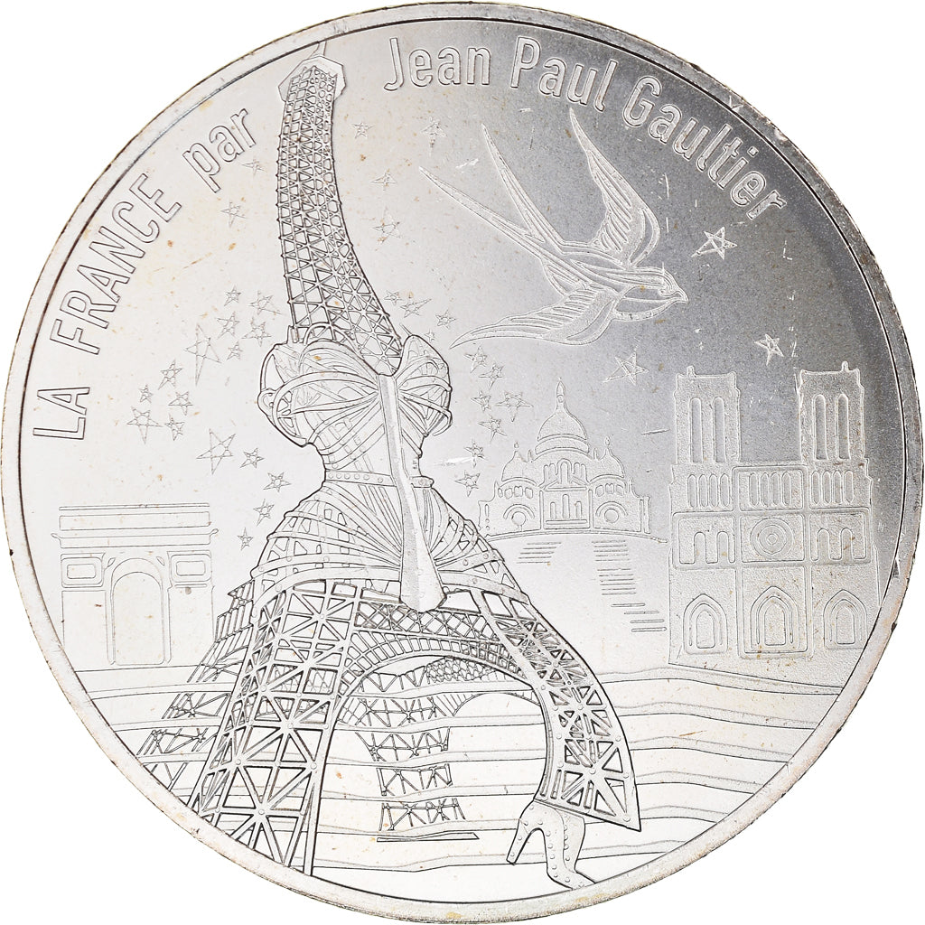 France, 10 Euro, Jean Paul Gaultier, 2017, 13, MS(65-70), Silver