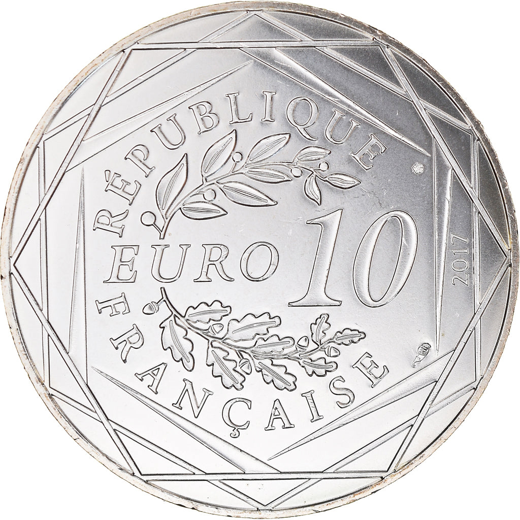 France, 10 Euro, Jean Paul Gaultier, 2017, 13, MS(65-70), Silver