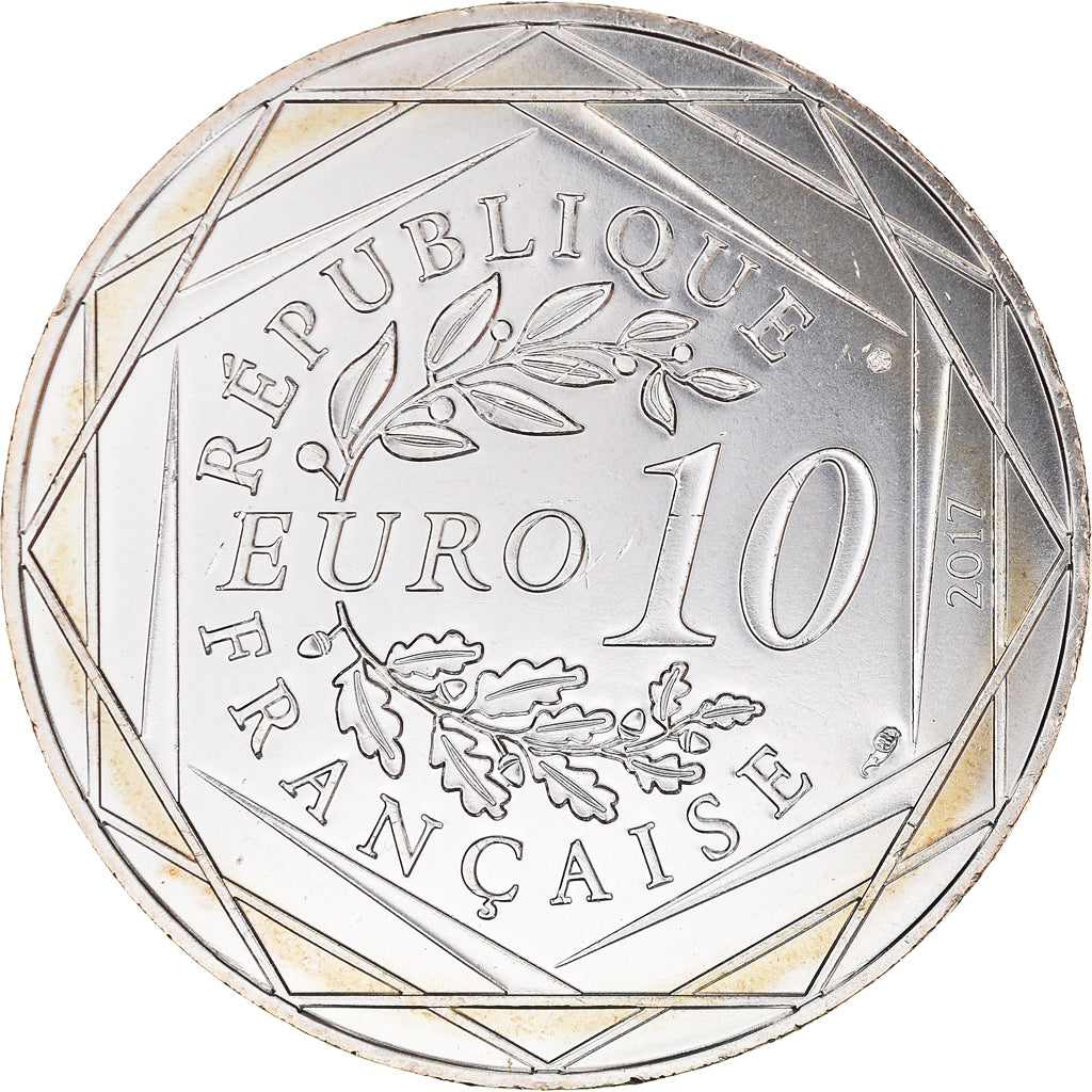 France, 10 Euro, Jean Paul Gaultier, 2017, 15, MS(65-70), Silver