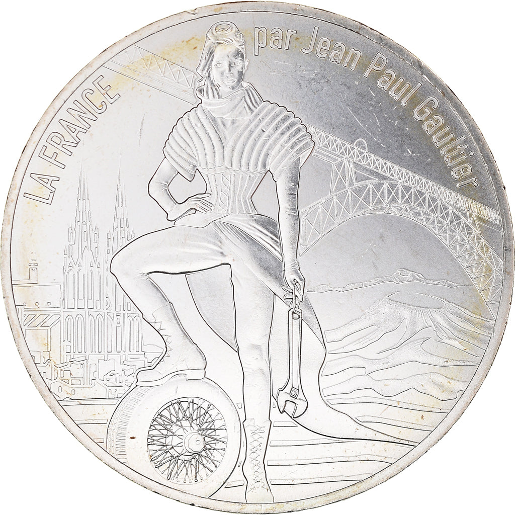 France, 10 Euro, Jean Paul Gaultier, 2017, 3, MS(65-70), Silver