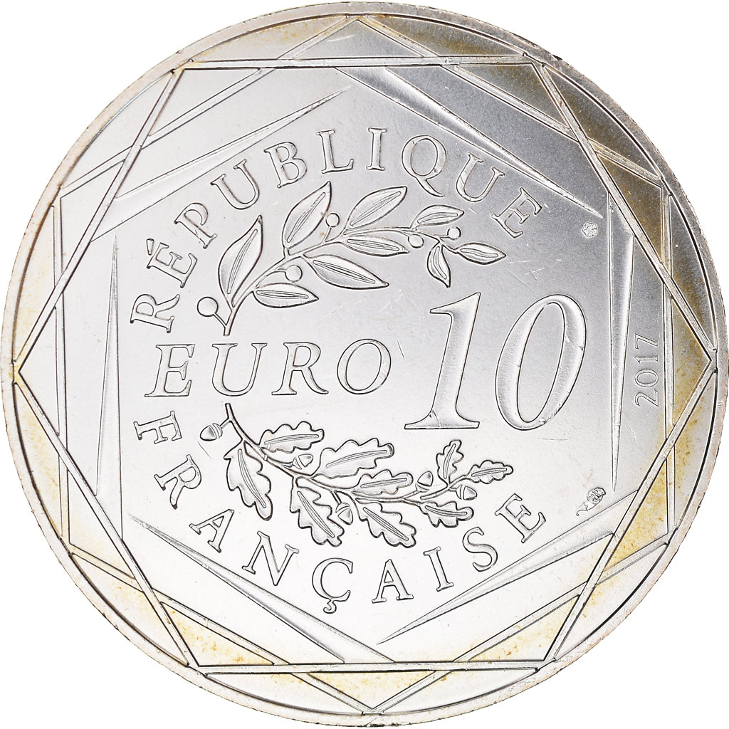 France, 10 Euro, Jean Paul Gaultier, 2017, 3, MS(65-70), Silver