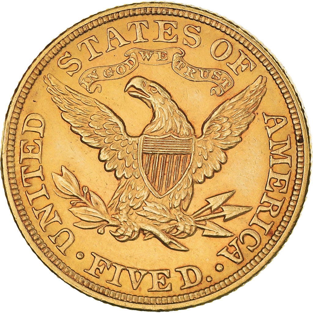 Coin, United States, Coronet Head, $5, Half Eagle, 1903, U.S. Mint