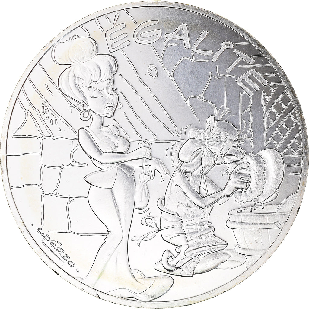 France, Monnaie de Paris, 10 Euro, Astérix Égalité (La zizanie), 2015, Paris