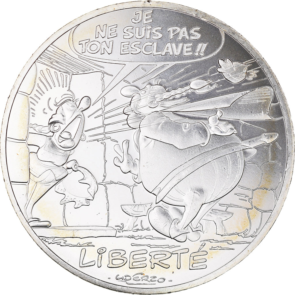 Francia, 10 Euro, Astérix Liberté (La rose et le glaive), 2015, Paris, B.D