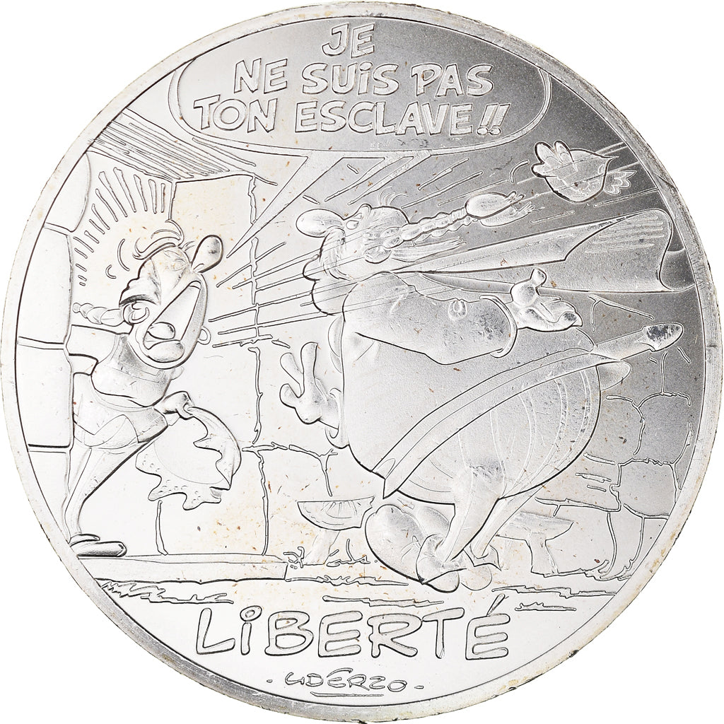 France, 10 Euro, Astérix Liberté (La rose et le glaive), 2015, Paris, B.D