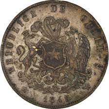 Francia, medalla, Republica de Chile, Paris, 1849, BC+, Latón