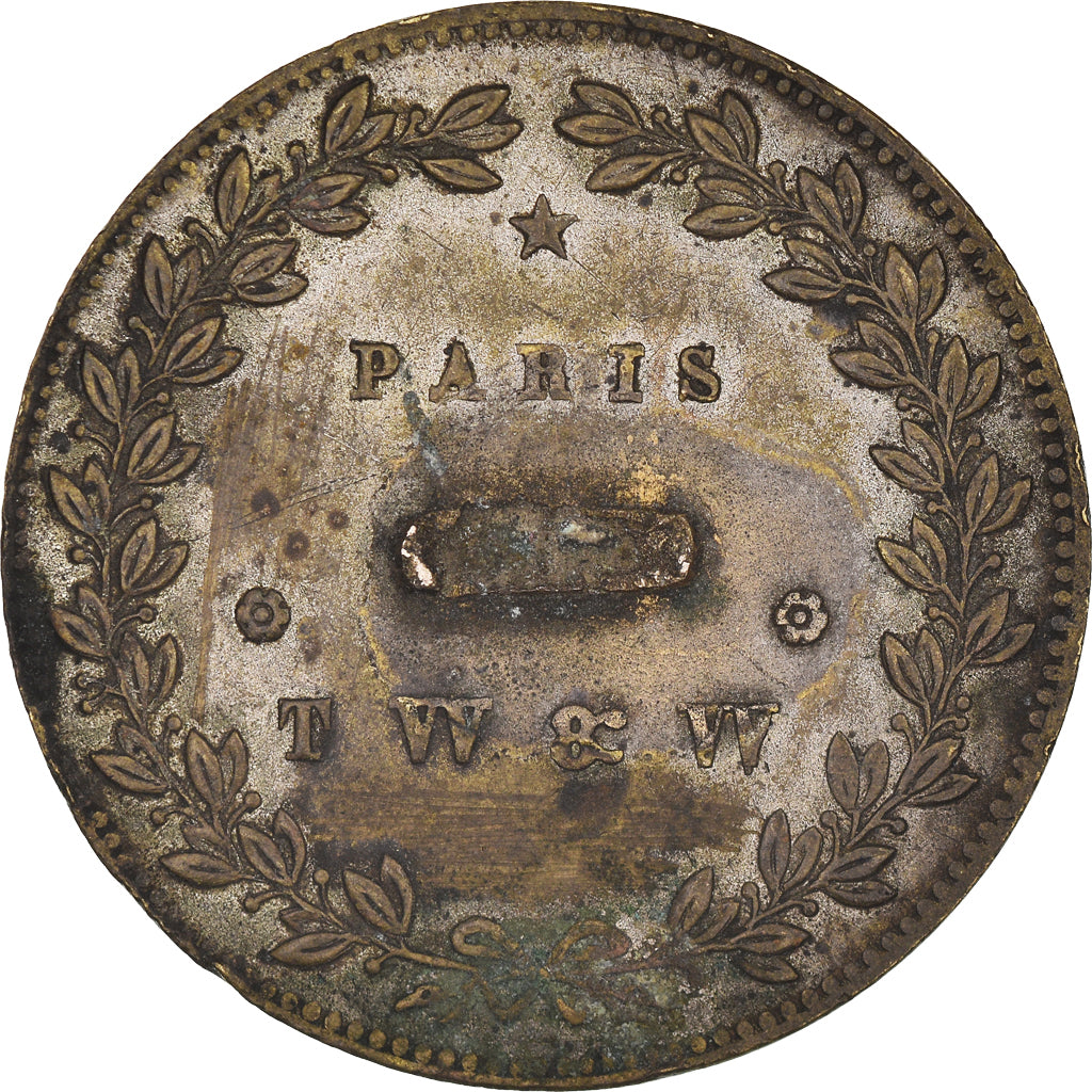Francia, medalla, Republica de Chile, Paris, 1849, BC+, Latón
