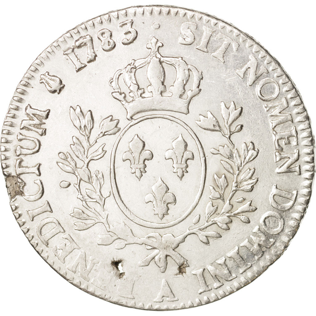 France, Louis XVI, Écu aux branches d'olivier, 1783, Paris, EF(40-45), KM 564.1
