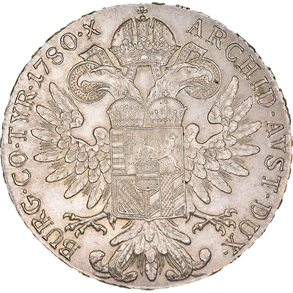 Coin, Austria, Joseph II, Thaler, 1780, Vienna, MS(60-62), Silver, KM:T1