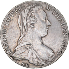 Moneda, Austria, Joseph II, Thaler, 1780, Vienna, MBC+, Plata, KM:T1