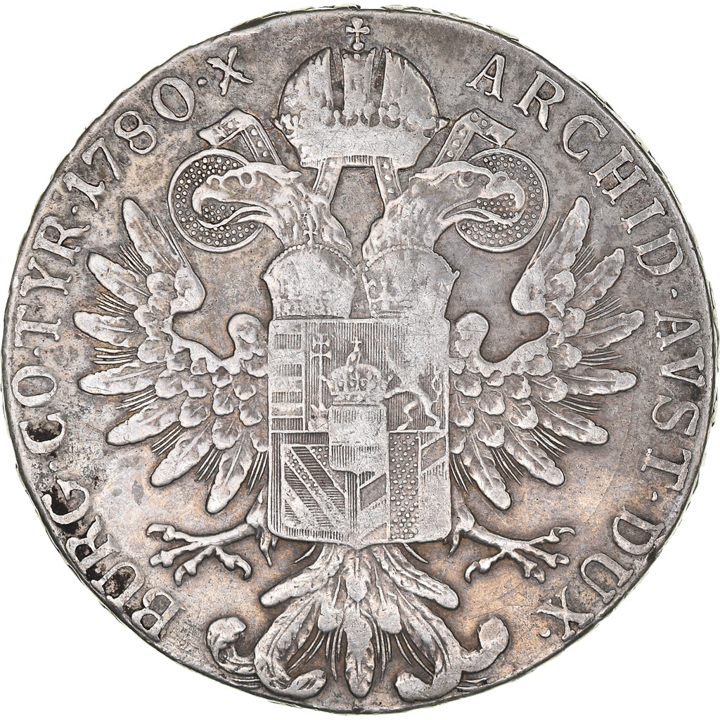 Moneda, Austria, Joseph II, Thaler, 1780, Vienna, MBC+, Plata, KM:T1
