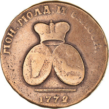 Monnaie, Moldavie et Valachie, 2 Para 3 Kopeck, 1772, TB, Bronze, KM:3