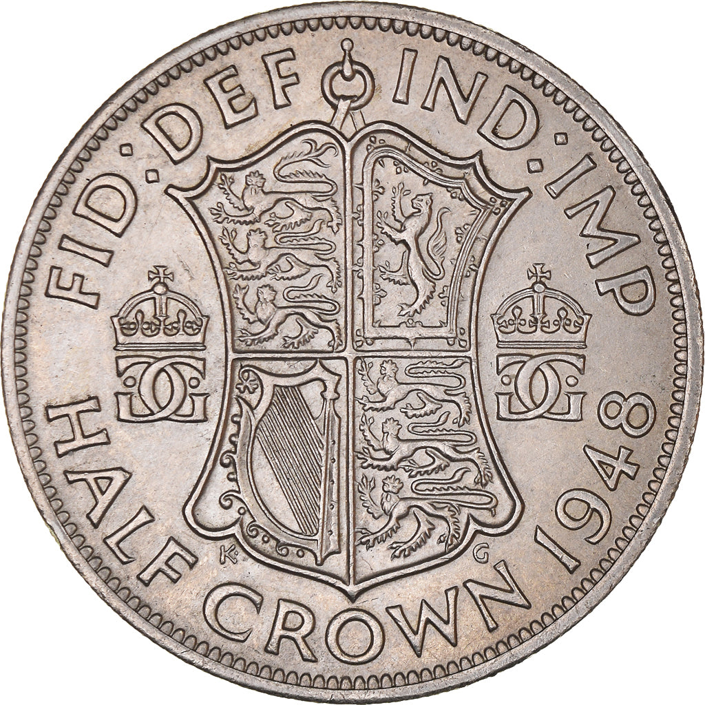 Münze, Großbritannien, George VI, 1/2 Crown, 1948, SS+, Kupfer-Nickel, KM:866