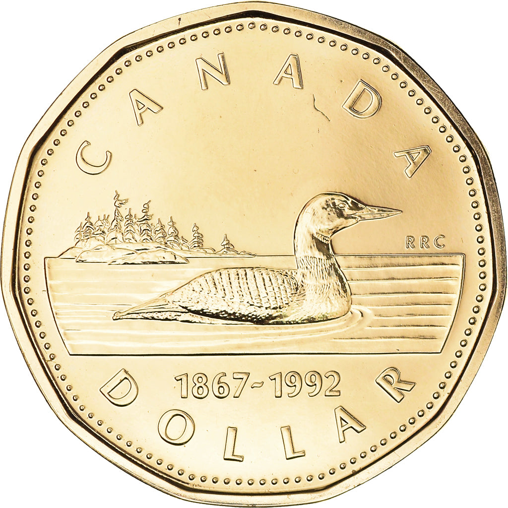 Coin, Canada, Elizabeth II, Dollar, 1992, Royal Canadian Mint, Ottawa, MS(63)