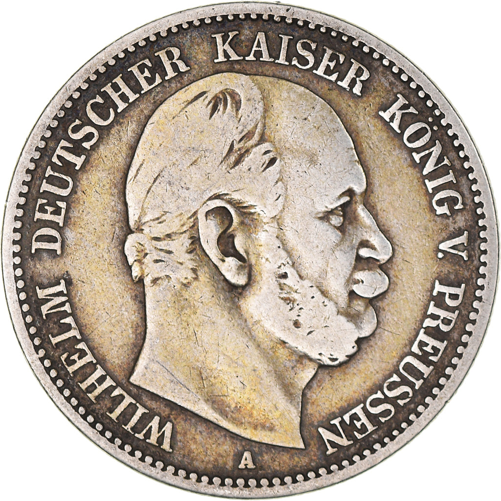 Coin, German States, PRUSSIA, Wilhelm I, 2 Mark, 1876, Berlin, VF(30-35)