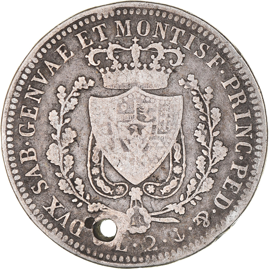 Münze, Italien Staaten, SARDINIA, Carlo Felice, 2 Lire, 1826, Genoa, S, Silber