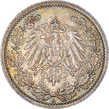 Moeda, ALEMANHA - IMPÉRIO, 1/2 Mark, 1913, Berlin, MS(60-62), Prata, KM:17