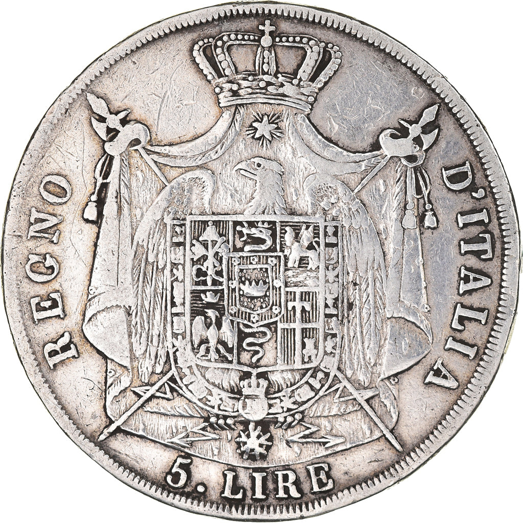 Münze, Italien Staaten, KINGDOM OF NAPOLEON, Napoleon I, 5 Lire, 1811, Milan