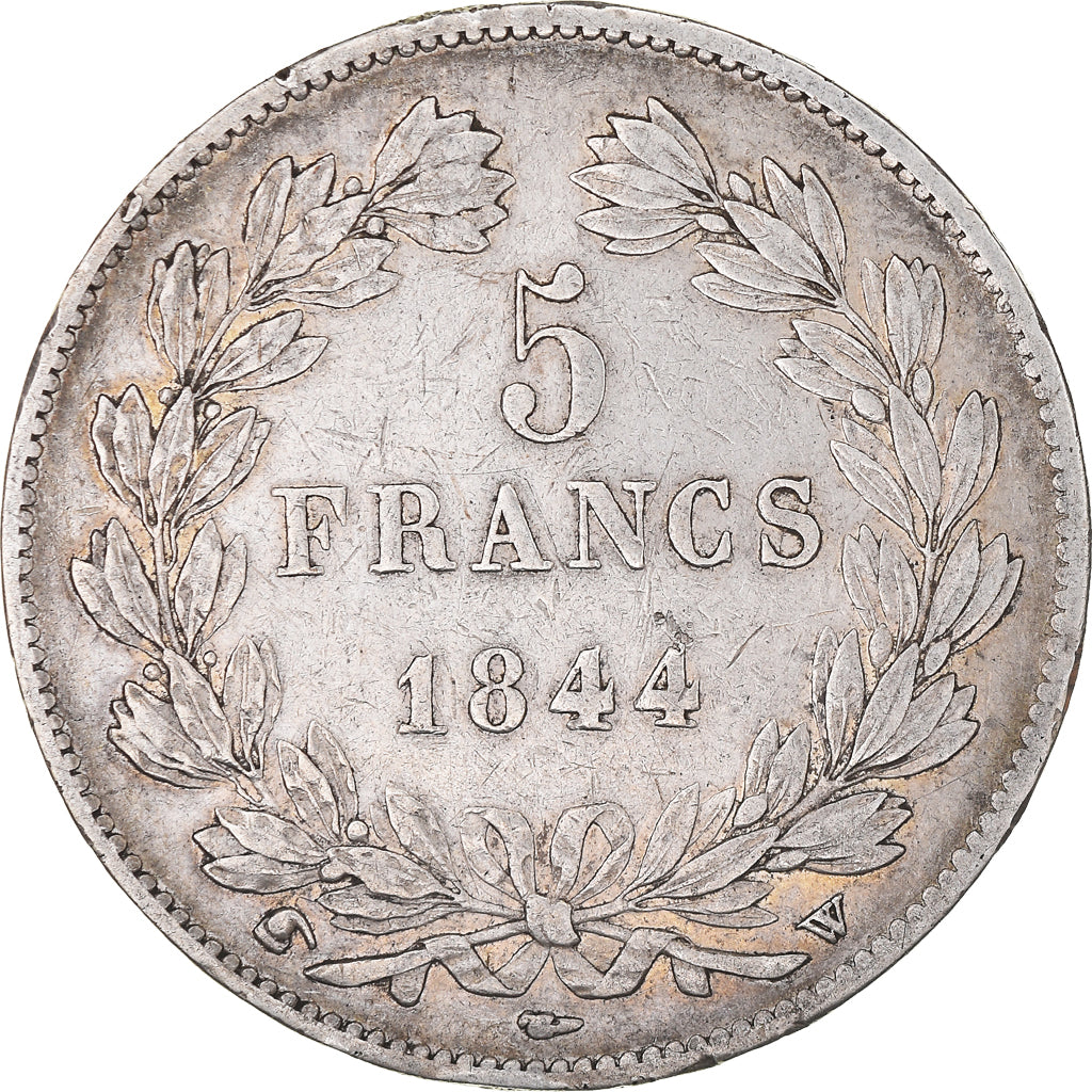 Coin, France, Louis-Philippe, 5 Francs, 1844, Lille, VF(30-35), Silver