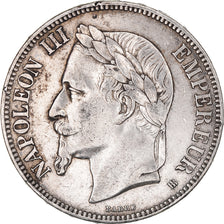 Coin, France, Napoléon III, 5 Francs, 1869, Strasbourg, EF(40-45), Silver