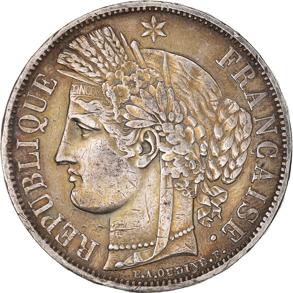 Coin, France, Cérès, 5 Francs, 1849, Paris, AU(50-53), Silver, KM:761.1