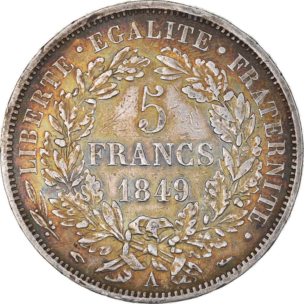 Coin, France, Cérès, 5 Francs, 1849, Paris, AU(50-53), Silver, KM:761.1