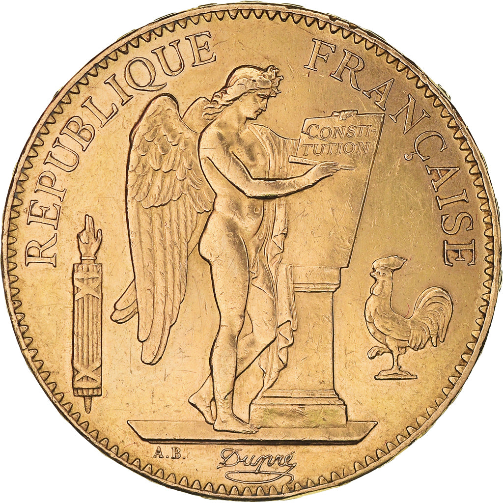 Munten, Frankrijk, Génie, 100 Francs, 1900, Paris, ZF+, Goud, KM:832