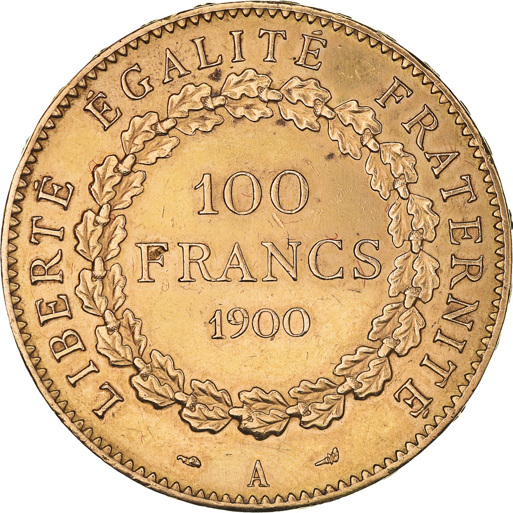 Munten, Frankrijk, Génie, 100 Francs, 1900, Paris, ZF+, Goud, KM:832