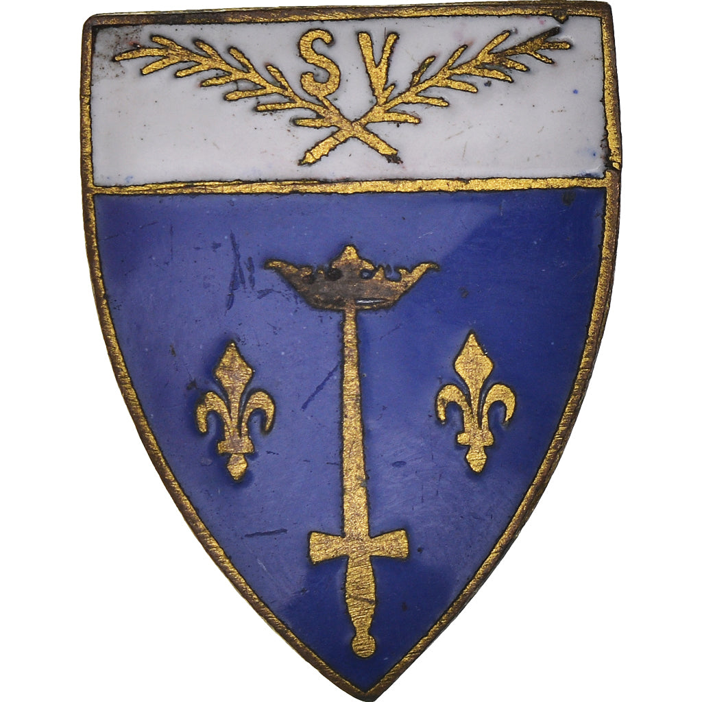 France, Broche, Blason, Jeanne d'Arc, TTB+, Laiton