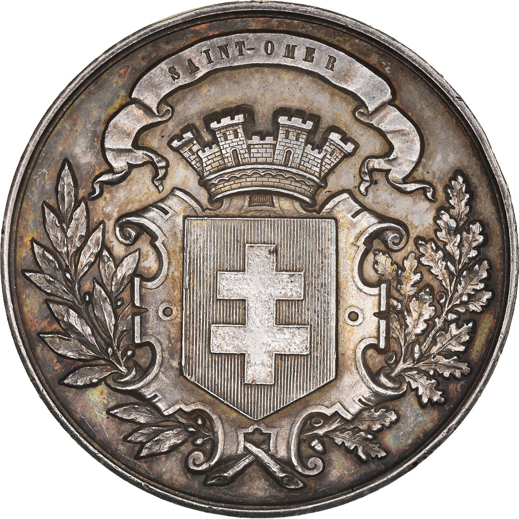 França, Medal, Tir aux Pigeons, Saint-Omer, Desportos e Lazer, 1878, AU(55-58)