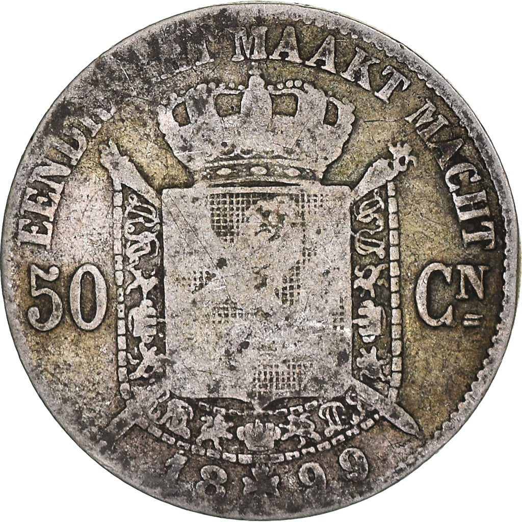 Coin, Belgium, Leopold II, 50 Centimes, 1899, F(12-15), Silver, KM:27