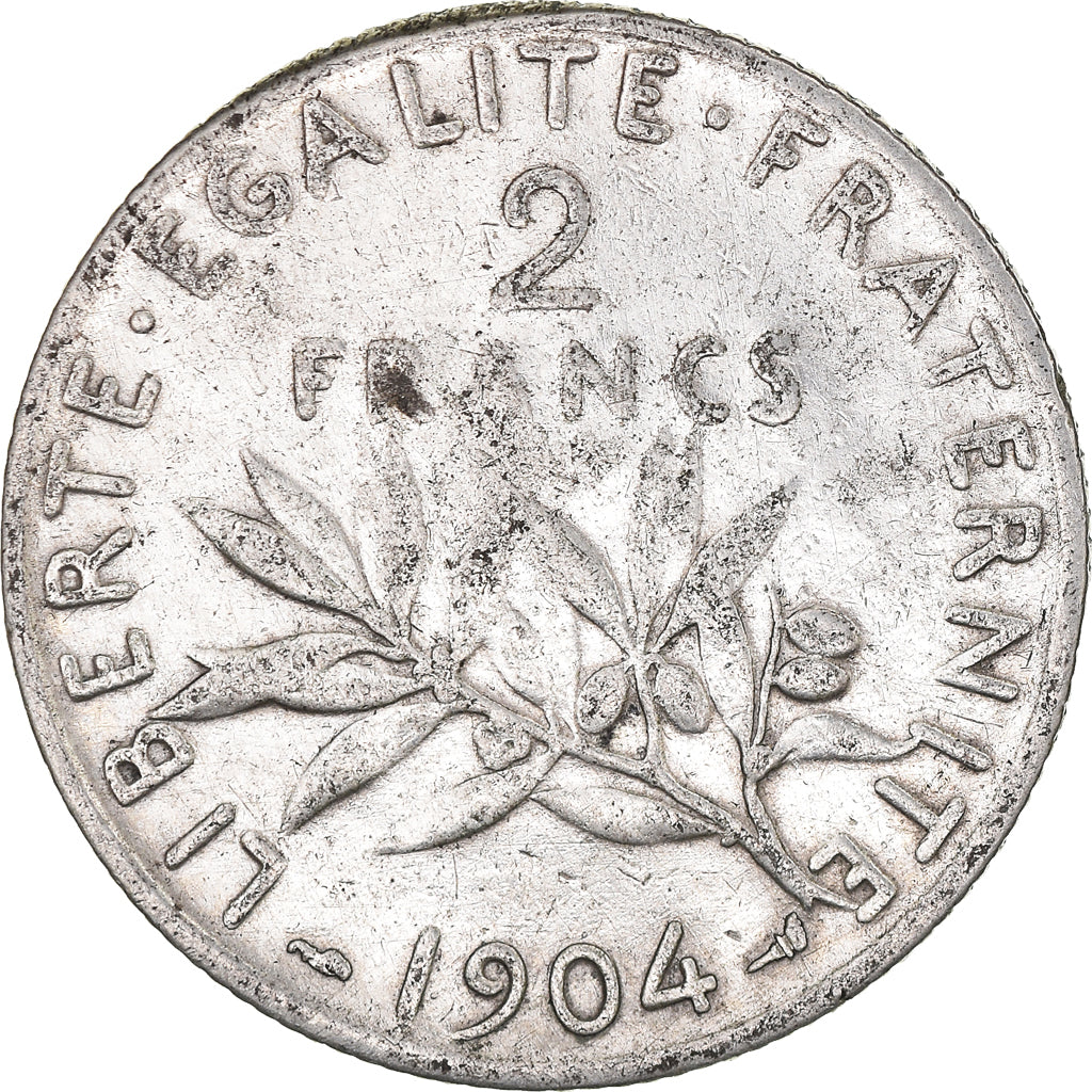 Münze, Frankreich, Semeuse, 2 Francs, 1904, Paris, S+, Silber, KM:845.1