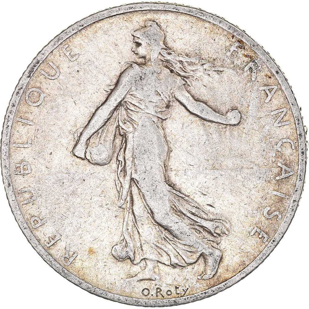 Moneta, Francia, Semeuse, 2 Francs, 1902, Paris, MB, Argento, KM:845.1