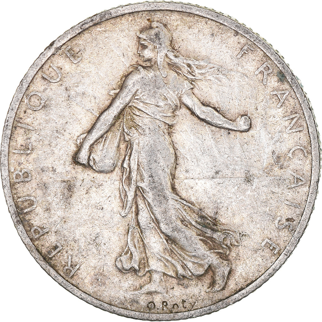 Coin, France, Semeuse, 2 Francs, 1908, Paris, VF(30-35), Silver, KM:845.1