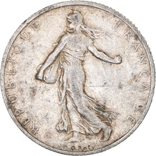 Coin, France, Semeuse, 2 Francs, 1908, Paris, VF(30-35), Silver, KM:845.1
