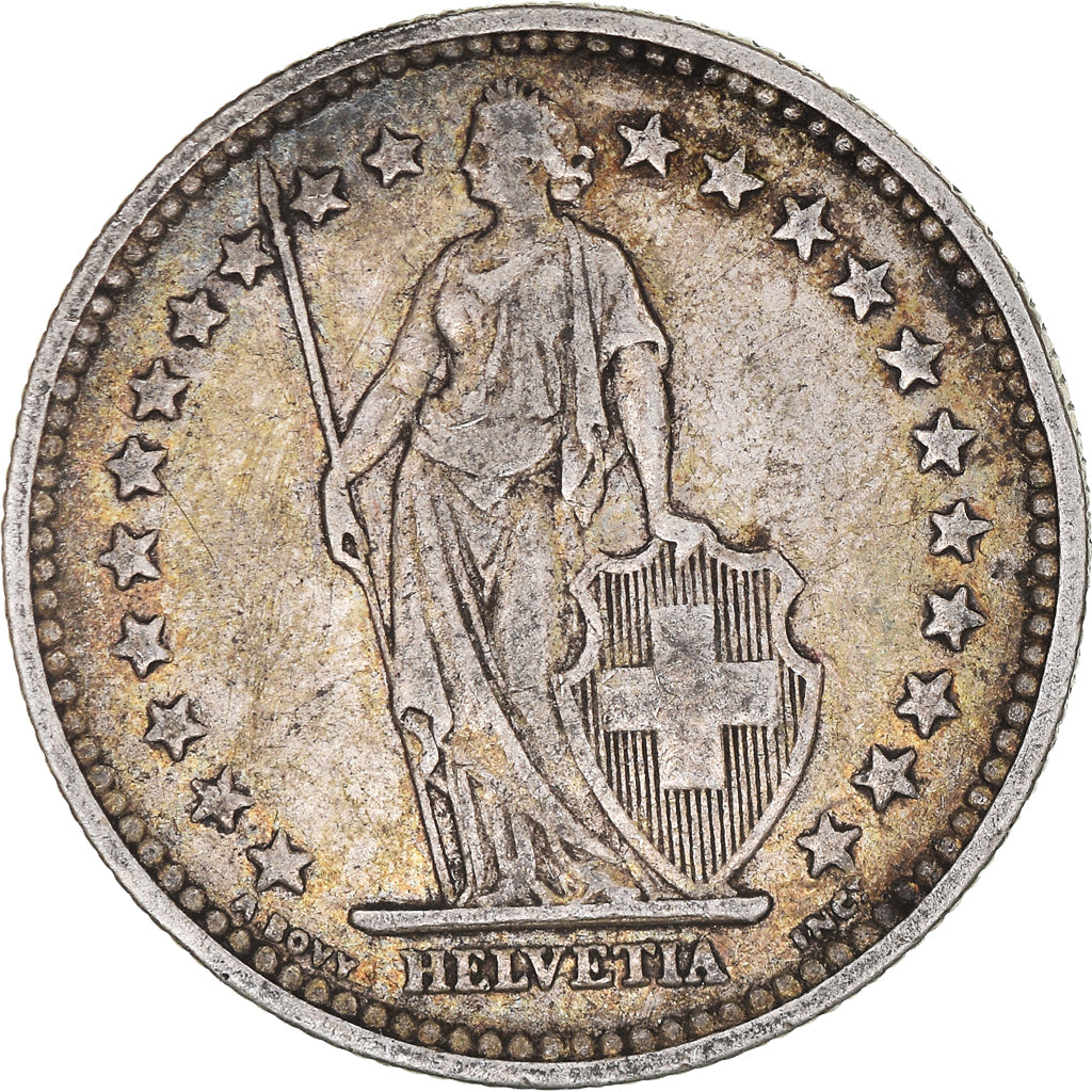 Moeda, Suíça, 2 Francs, 1905, Bern, VF(30-35), Prata, KM:21