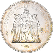 Coin, France, Hercule, 50 Francs, 1976, Paris, MS(64), Silver, KM:941.1