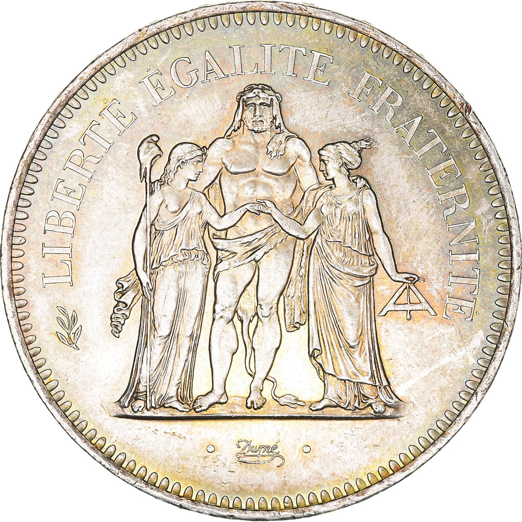 Moneta, Francia, Hercule, 50 Francs, 1977, Paris, SPL+, Argento, KM:941.1