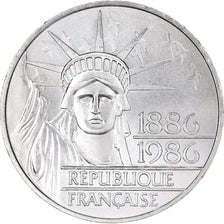 Coin, France, Statue de la Liberté, 100 Francs, 1986, Paris, MS(63), Silver