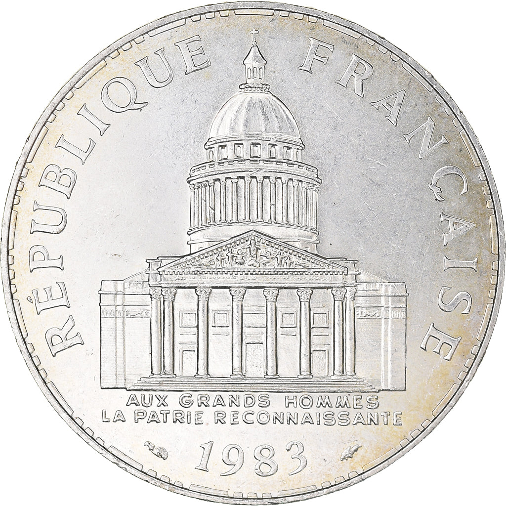 Moneta, Francia, Panthéon, 100 Francs, 1983, Paris, SPL, Argento, KM:951.1