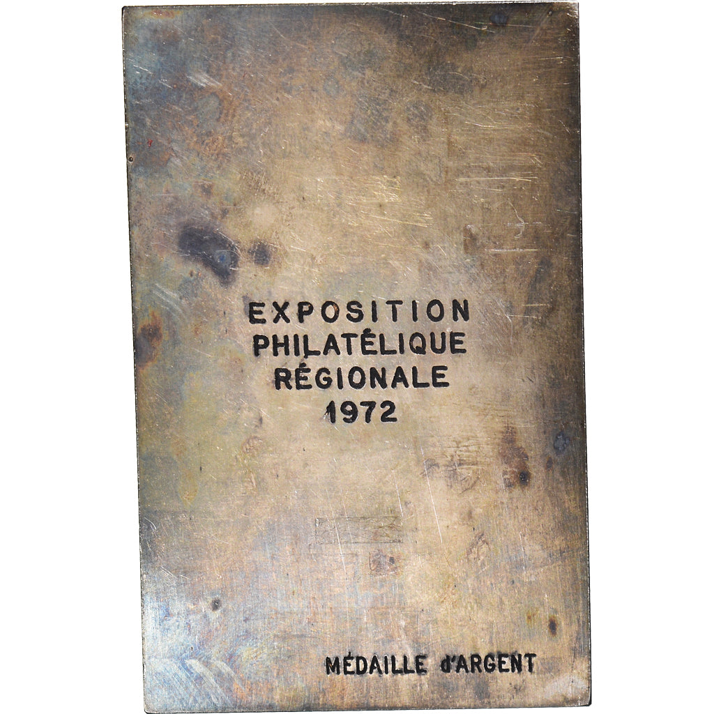 France, Medal, Exposition Philatélique de Douai, 1972, MS(63), Silvered bronze