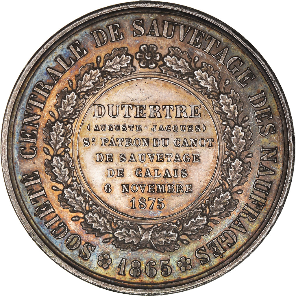 Francja, Medal, Société Centrale de Sauvetage des Naufragés, Calais