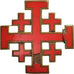France, Broche, Croix de Jérusalem, TTB+, Bronze émaillé