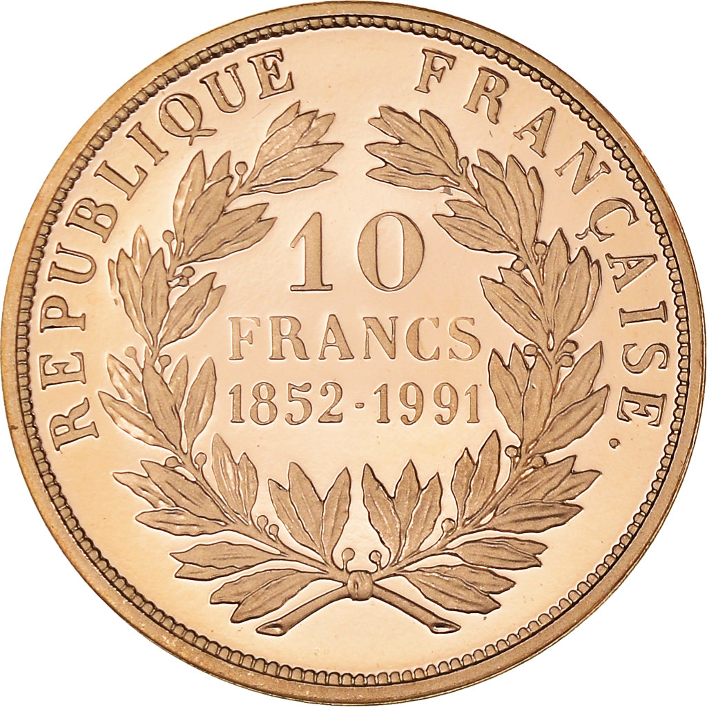 Coin, France, Napoleon III, 10 Francs, 1991, Paris, Proof, MS(65-70), Gold