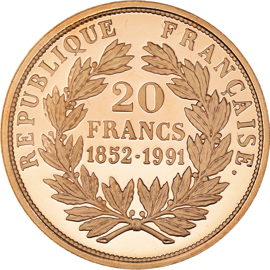 Coin, France, Napoleon III, 20 Francs, 1991, Paris, Proof, MS(65-70), Gold