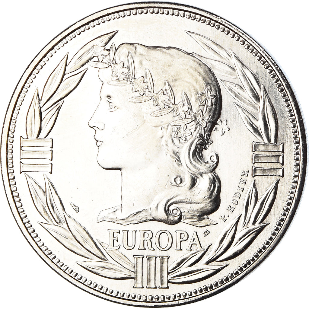 Francia, medaglia, Ecu Europa, Marianne, Society, 1987, Rodier, FDC, Rame-nichel