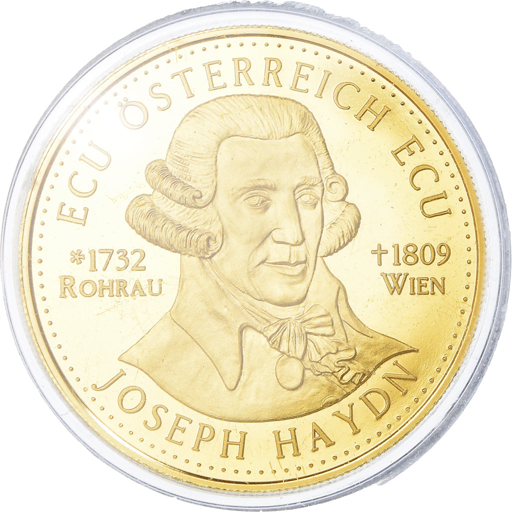 Österreich, Medaille, Ecu Europa, Joseph Haydn, Musique, UNZ+, Copper-Nickel