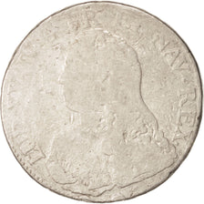 France, Louis XV, Écu aux branches d'olivier, 1727, Paris, VG(8-10), KM 486.1